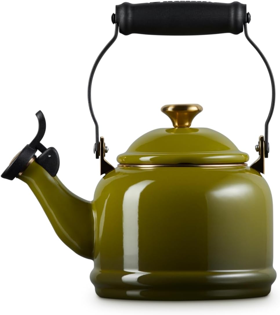 Le Creuset Enamel On Steel Demi Tea Kettle, 1.25 qt., Oyster