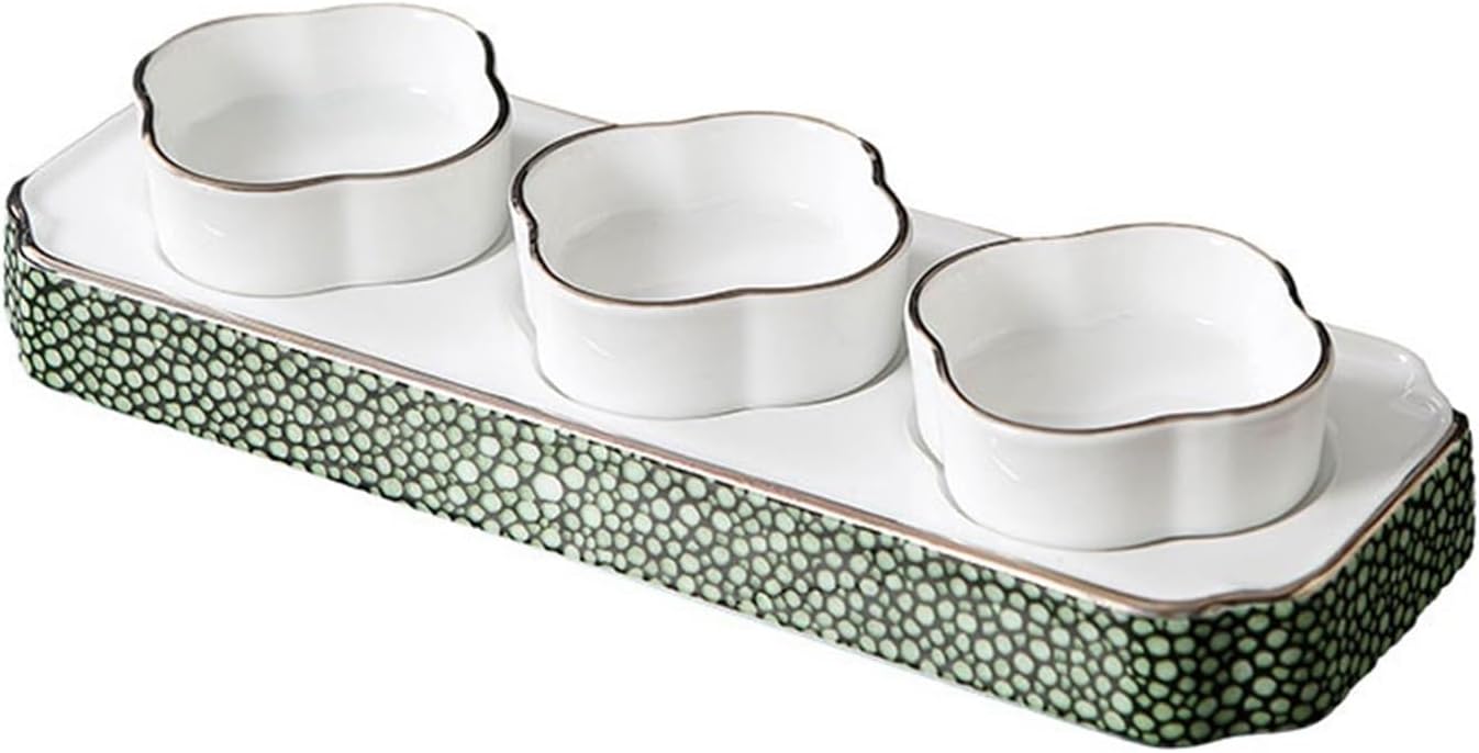 Soy Sauce Dish Ceramic Compartment Cold Dishes Snacks Side Dishes Platter Hotel Tableware Snacks Salad Dim Sum Plate Dipping Bowls