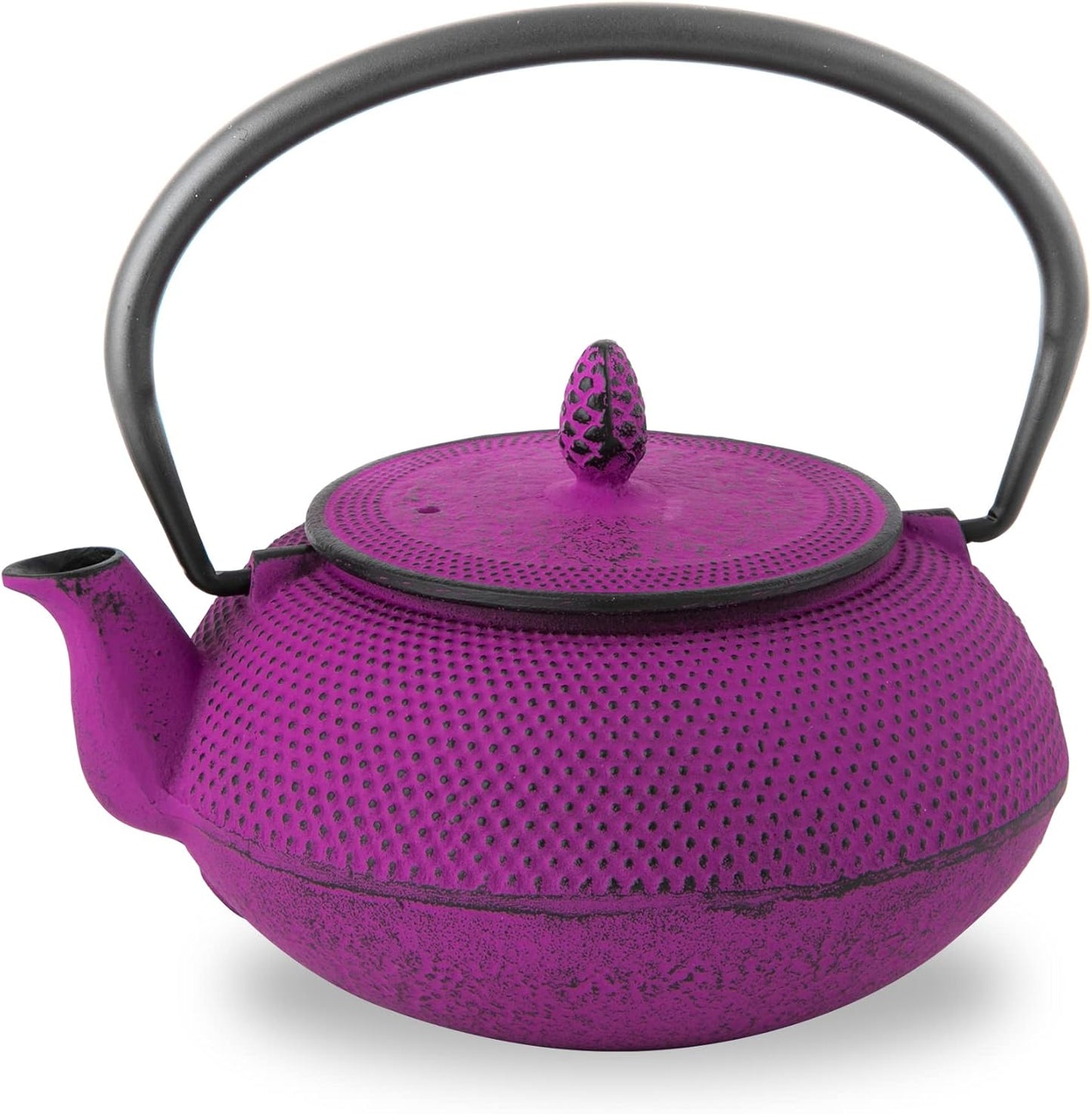 Roji Associates Cast Iron Teapot, Nanbu Tekki Teapot, ARARE - Dome Type, Made in Japan, with Tea Strainer, Inner Enamel Finish, Blue (13.53 fl oz)