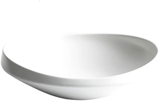 Dining Plate, White Plate Ceramic Vegetable Plate Commercial Dim Sum Tableware Soup Plate,Kitchen Plates(8inch)