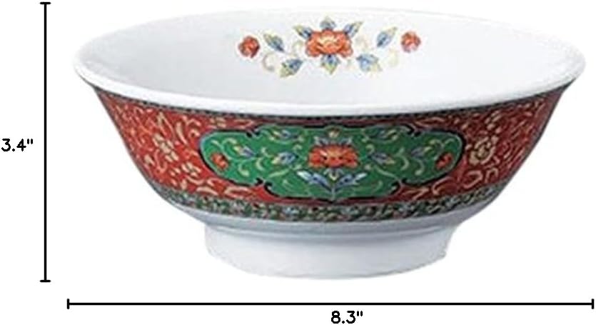 Set of 10, Chinese Single Item, Persian Red 6.8 Bowl, 8.3 x 3.4 inches (21 x 8.6 cm), Chinese Tableware, Ramen, Restaurant, Dim Sum, Commercial Use, Hotel