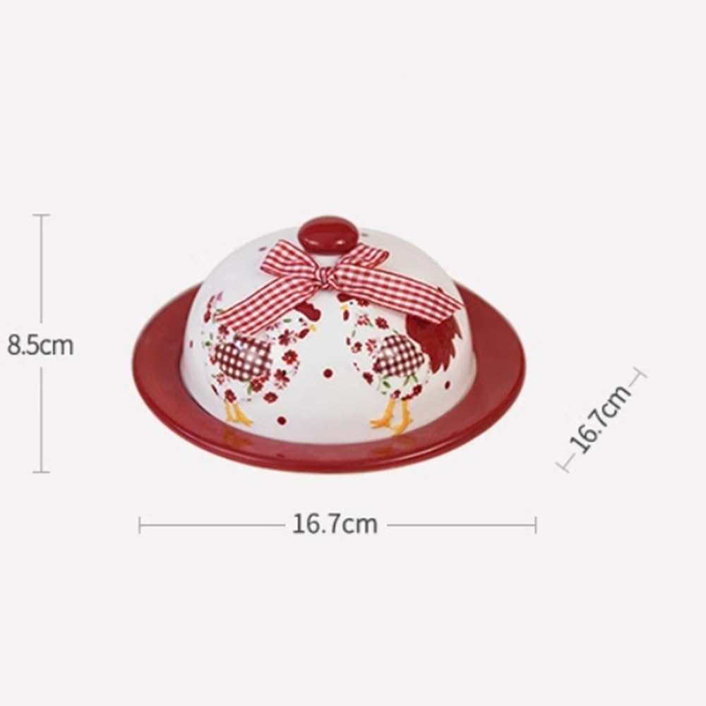Butter Dish Ceramic Butter Plate Decorative Dim Sum Plate Dessert Plate Tableware Pastoral Style Butter Plate
