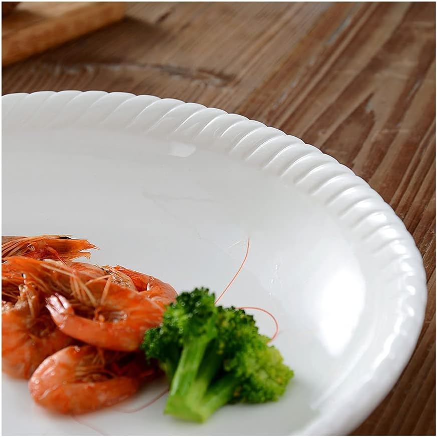 Dining Plate Ceramic Soup Plate Hotel Family Creative Western Food Dim Sum Plate Kitchen Tableware