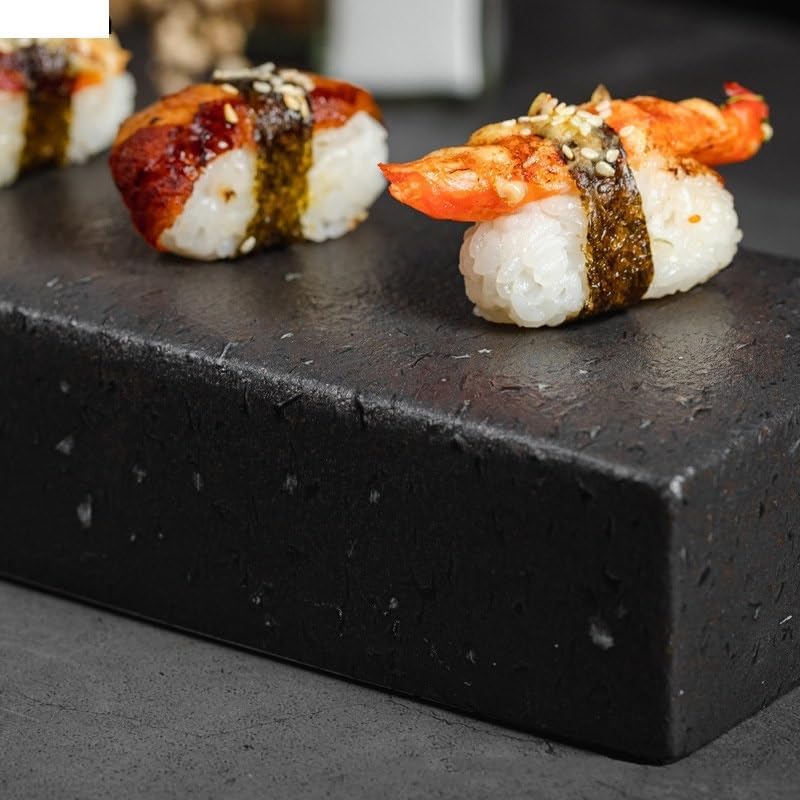 Plates Ceramic Dinner Plate Restaurant Creative Sushi Plate Dessert Plate Snack Plates Dim Sum Plates Household Solid Color Tableware Dinner Dinnerware(E)