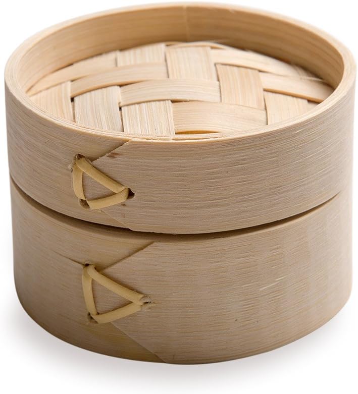 Restaurantware 2 Ounce Mini Bamboo Steamers 100 Bamboo Dim Sum Steamers - Premium With Lid Natural Bamboo Dumpling Steamers Bamboo Mini For Parties Or Catering