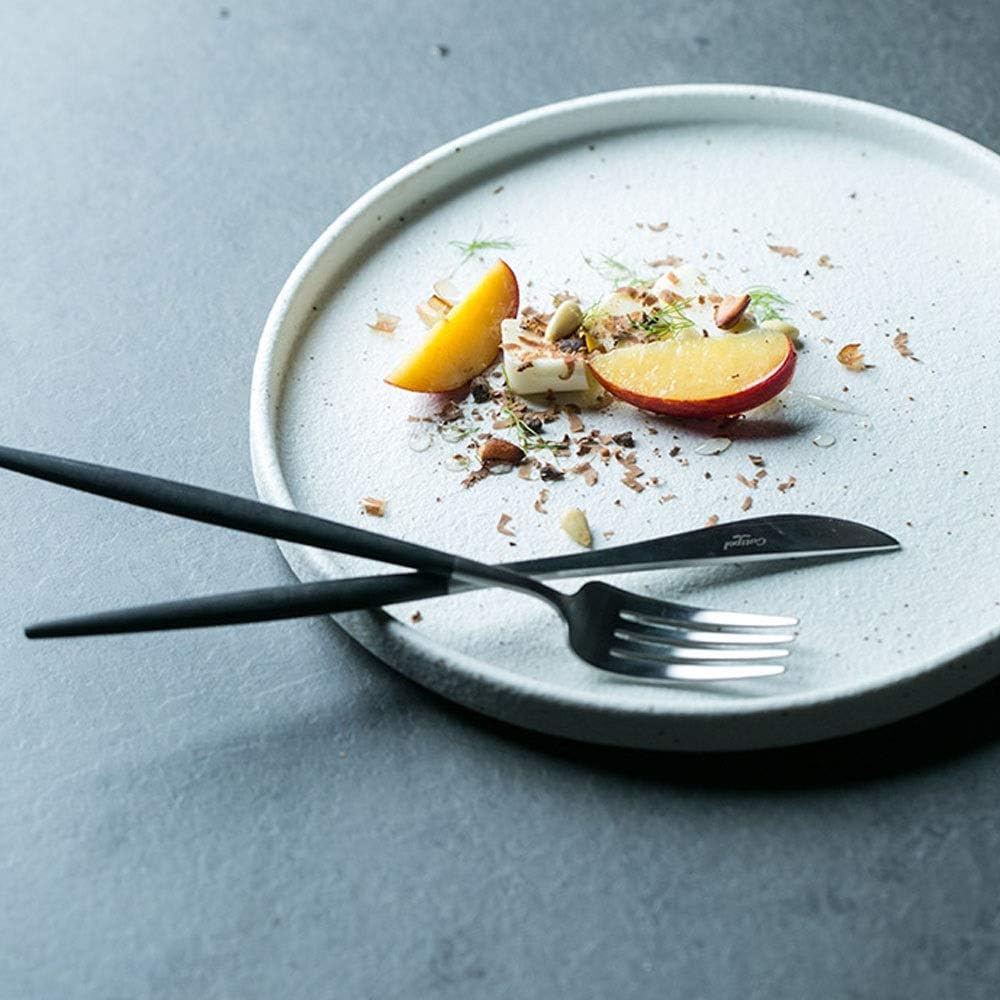 Plates Ceramic Steak Plate White Western Food Plate Home Breakfast Dim Sum Set Tableware Plate