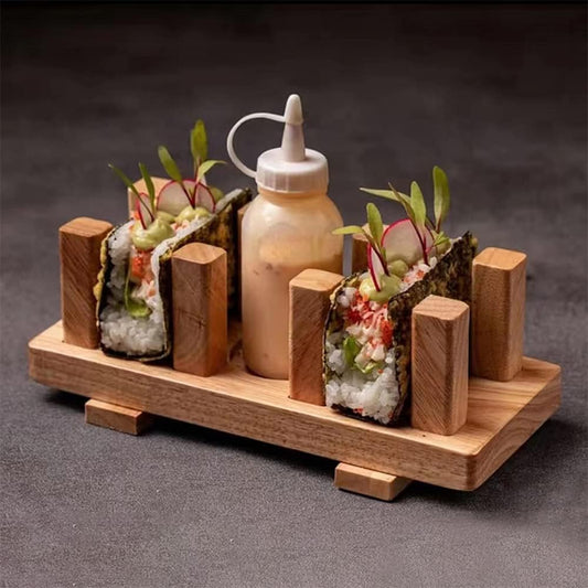 Wooden Sushi Tray, Restaurant Creative Molecular Cuisine on The Dim Sum Tableware French Western Food Personality Cracker Sushi Plate Wooden Plate
