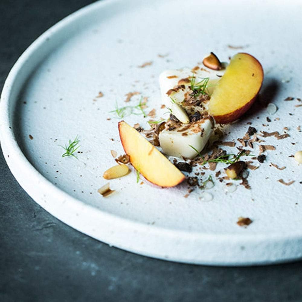 Plates Ceramic Steak Plate White Western Food Plate Home Breakfast Dim Sum Set Tableware Plate